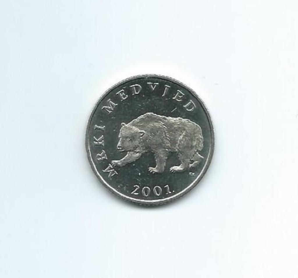 Kroatië, 5 Kuna 2001., Postzegels en Munten, Ophalen of Verzenden, Overige landen, Losse munt