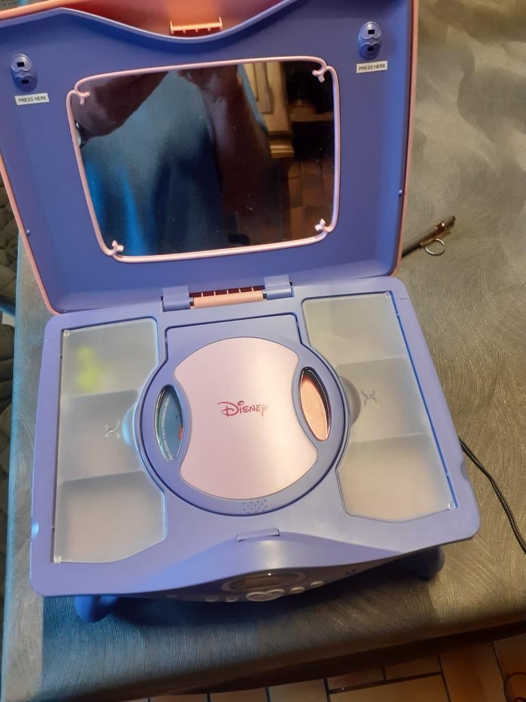 Lecteur CD pour enfants Disney. Avec miroir et tiroir de ran, Enlèvement, Comme neuf, Autres marques, Portable