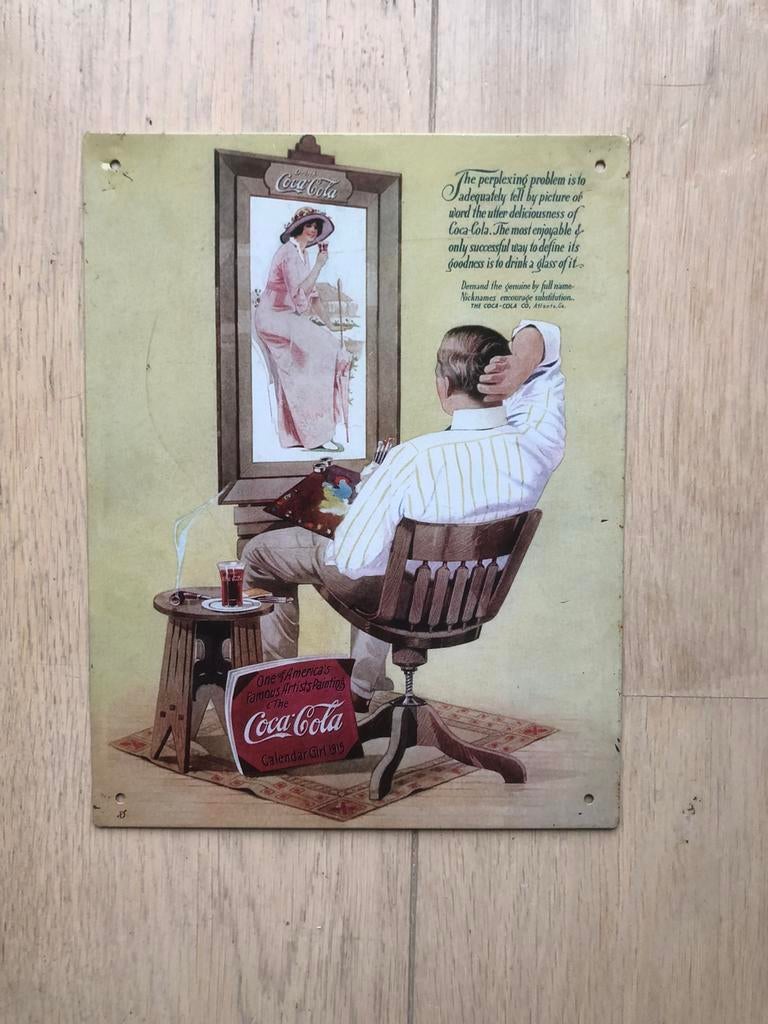 Reclamebord Coca-Cola., Ophalen, Zo goed als nieuw, Reclamebord