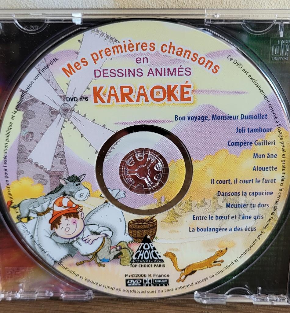 DVD nr. 6 Karaoké - Mes premières chansons en dessins animés, Europees, Gebruikt, Tekenfilm, Alle leeftijden