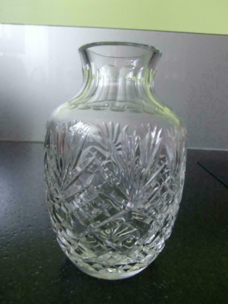 GLAZEN GESLEPEN VAAS, Ophalen of Verzenden, Nieuw, Glas