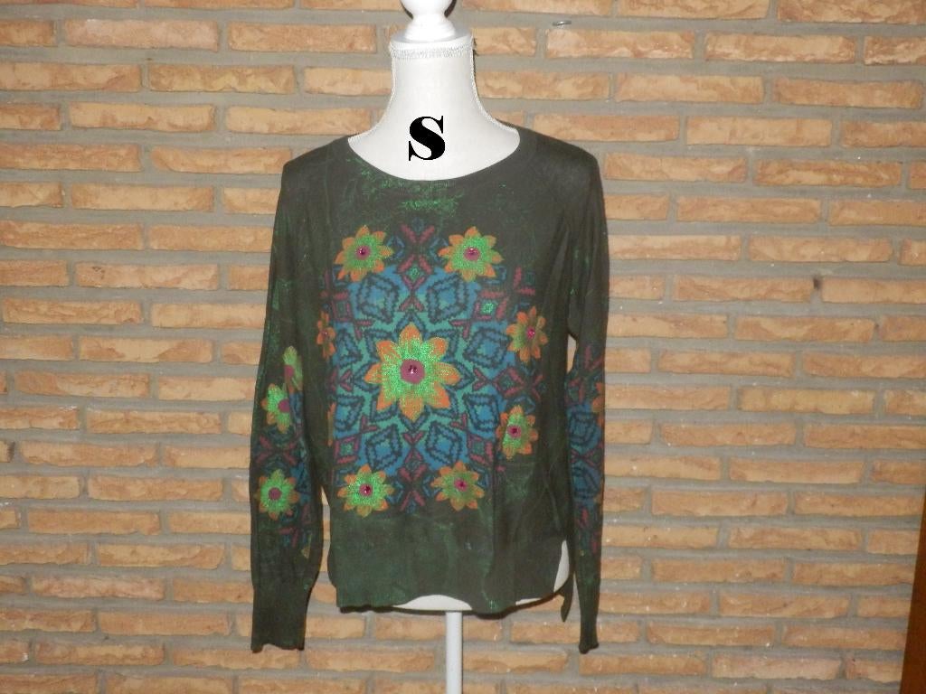 (117) - pull femme t.s vert - désigual -, Enlèvement ou Envoi, Taille 36 (S), Comme neuf, Vert