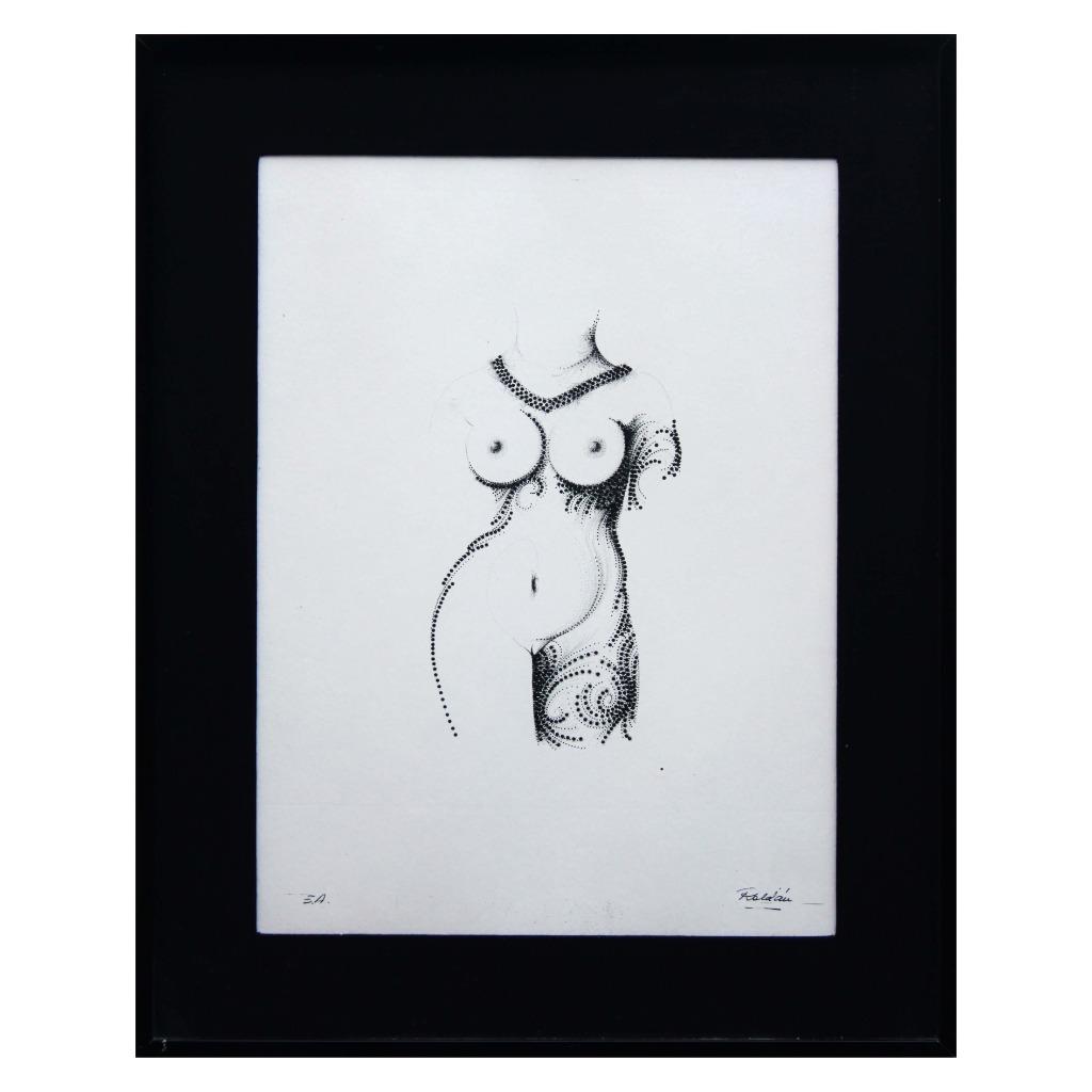 Nu pointilliste par Modeste Roldan, Envoi