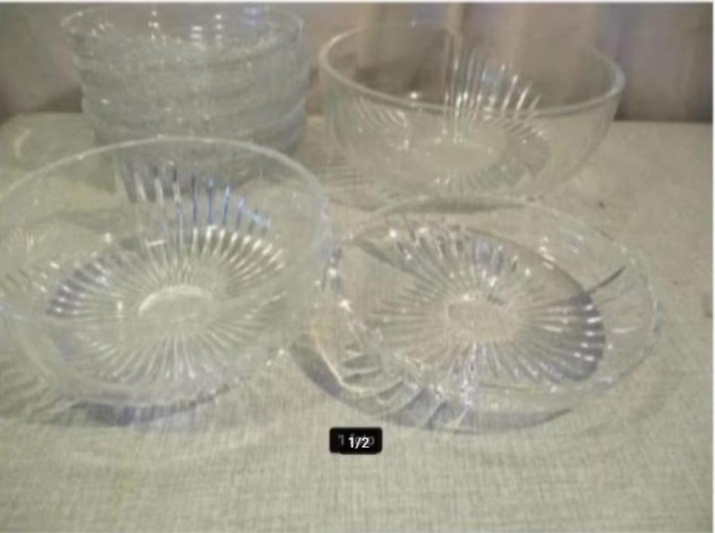 8 mooie Glazen Kommen, Ophalen of Verzenden, Zo goed als nieuw, Glas, Kom(men)