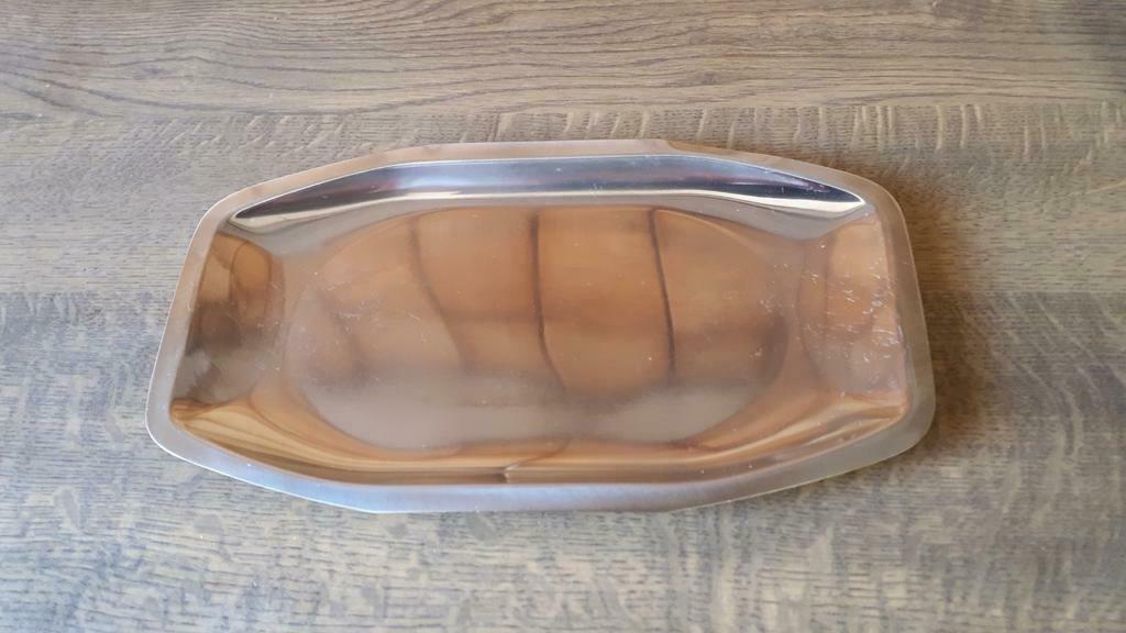 Inox schaaltje 23 cm x 13 cm, Ophalen of Verzenden, Gebruikt, Ovaal, Schaal