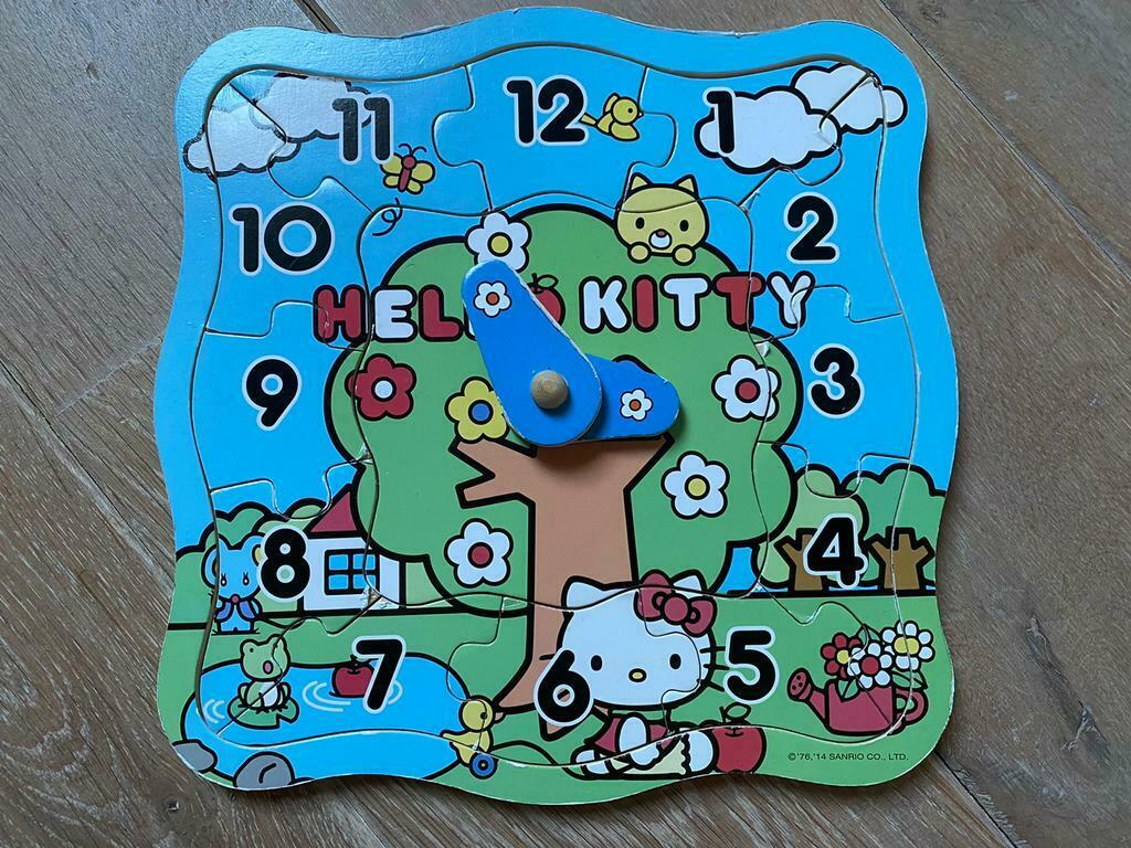 Houten inlegpuzzel Hello Kitty, Ophalen of Verzenden, Gebruikt, Van hout