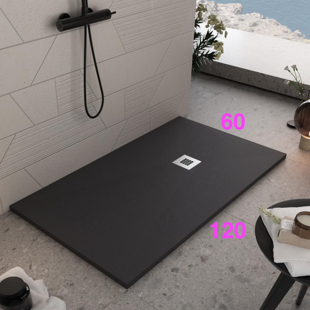 Plateau de douche noir PIATTO DOCCIA “PIETRA” (120x60cm), Enlèvement, Comme neuf, Pierre, Douche