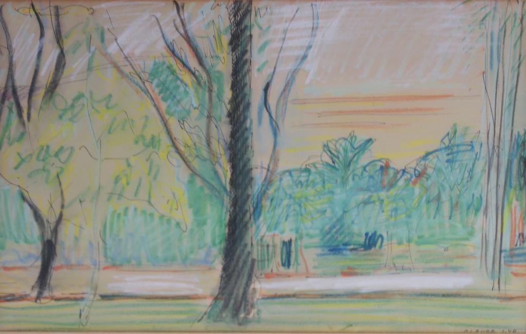 Claude Lyr (1916-1995): Zicht in Stanleyville (60 x 50 cm), Enlèvement ou Envoi