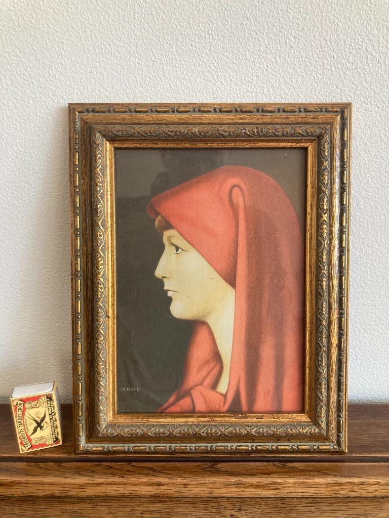 Cadre baroque doré Fabiola Jean-Jacques Henner rose, Antiquités & Art, Art | Peinture | Classique, Enlèvement ou Envoi