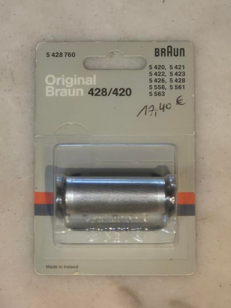 Tête de rasoir de rechange original Braun 428/420 neuve., Enlèvement, Comme neuf, Tout le visage, Soins