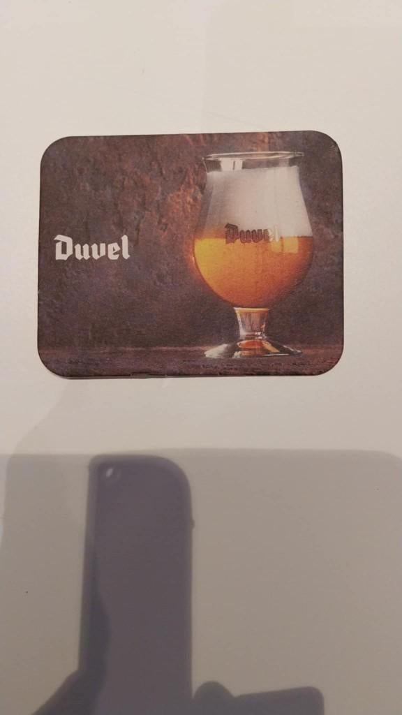 Bierviltje Duvel recto verso 1990, Verzamelen, Ophalen of Verzenden, Gebruikt, Overige typen