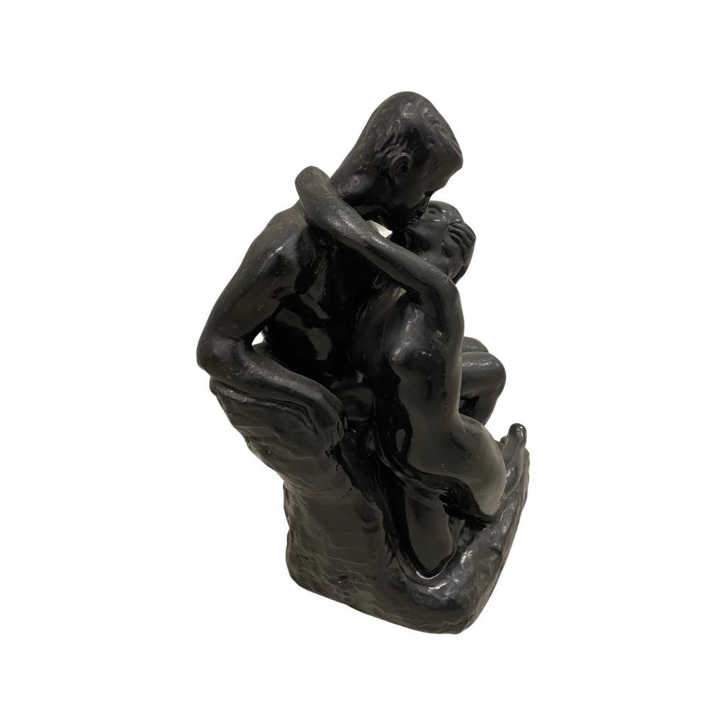 Sculpture Plâtre : Le Baiser, Couple Enlacé, Antiquités & Art, Enlèvement ou Envoi