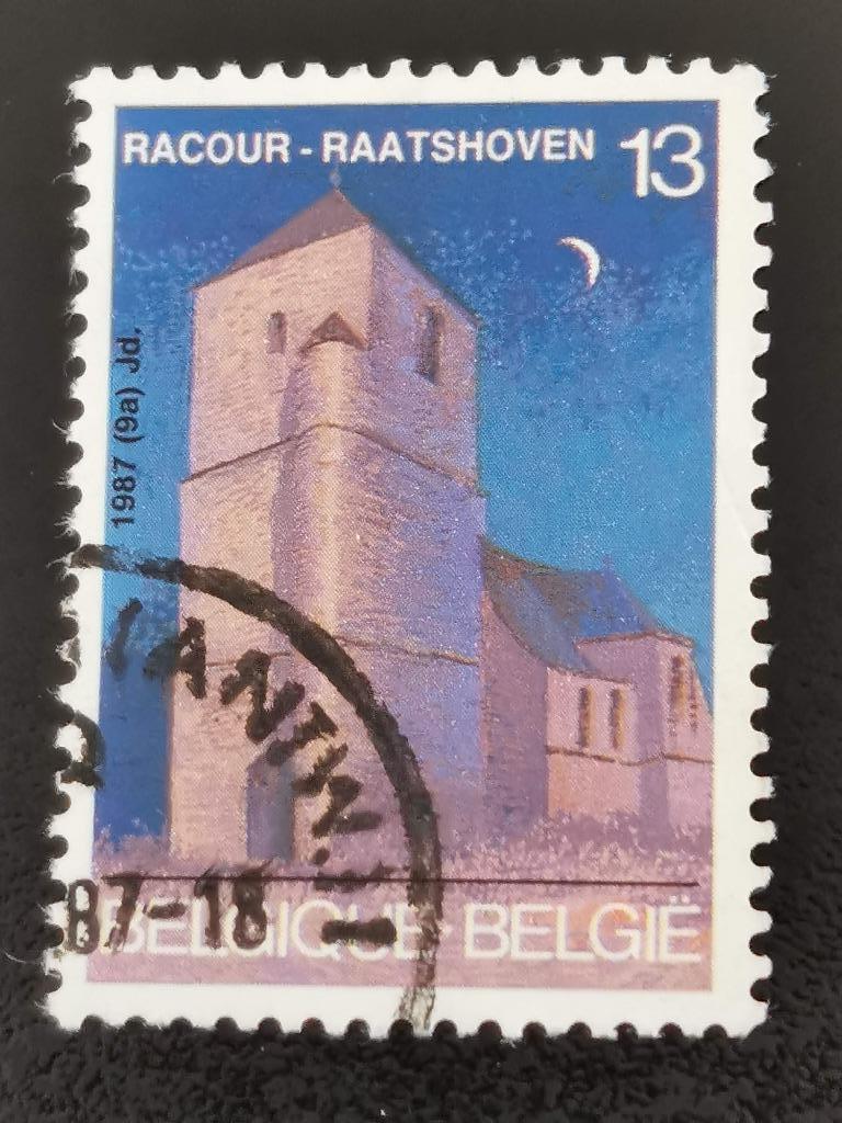 Belgique 1987 - Racour - Eglise St-Christophe, Enlèvement ou Envoi, Affranchi