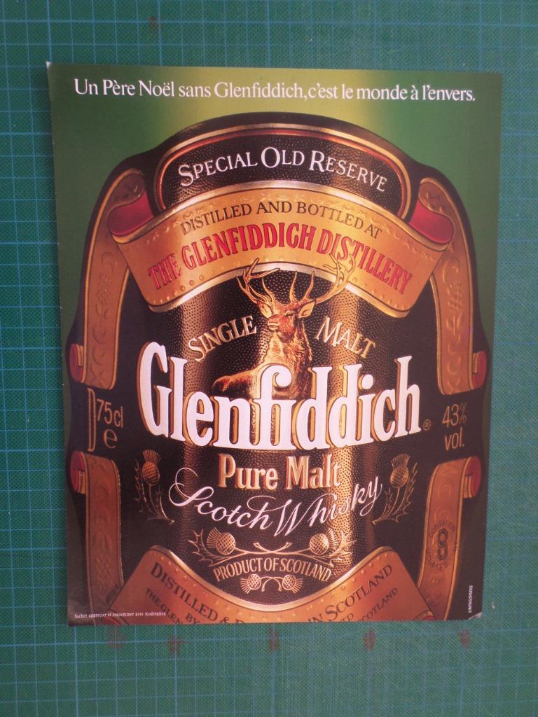 Glenfiddich - publicité papier - 1989, Collections, Enlèvement ou Envoi, Utilisé, Autres types