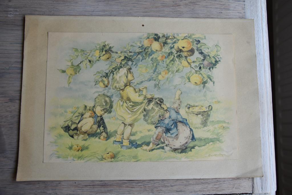 Twee prenten Corina Agatha Smit, Verzamelen, Gebruikt, Verzenden, 1940 tot 1960, Prent