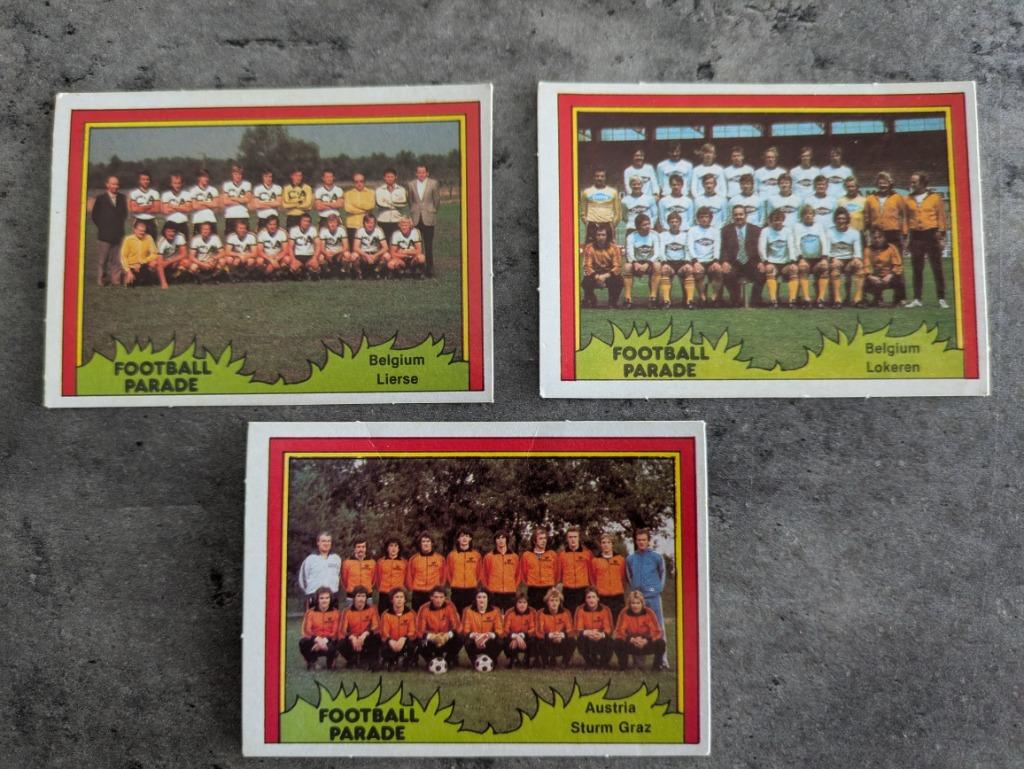 MONTY PLAATJES KAARTEN TEAMS FOOTBAL PARADE 3X, Verzenden