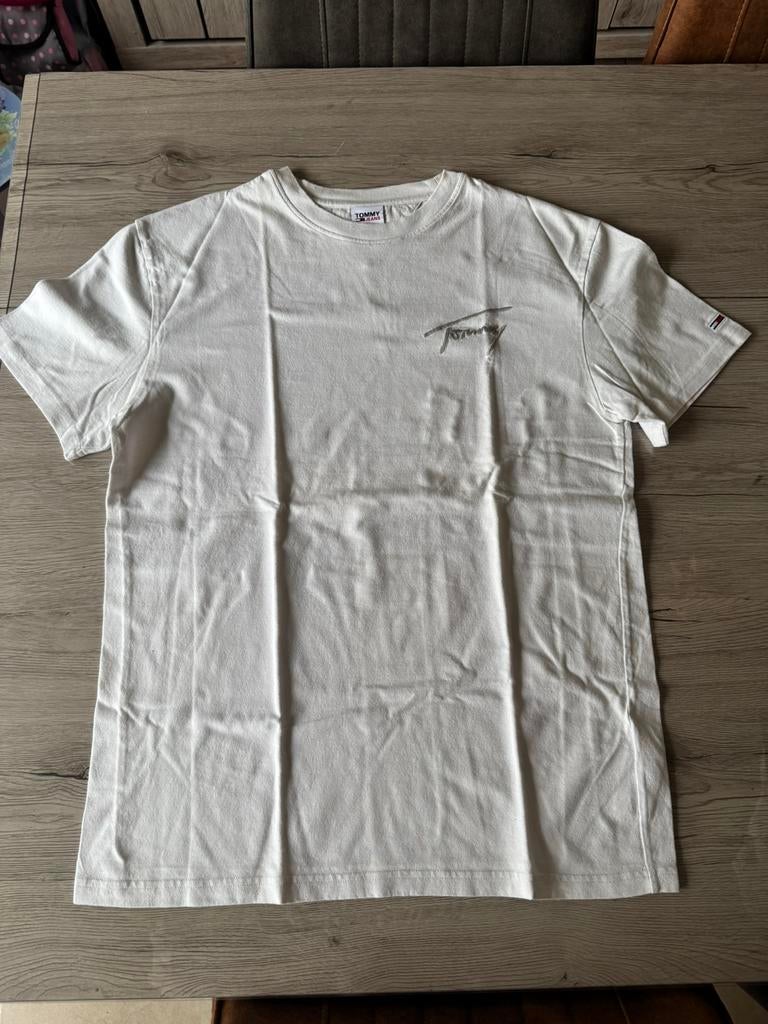Tshirt Tommy Hilfiger, taille medium, Kleding | Heren, T-shirts, Maat 48/50 (M), Wit, Ophalen of Verzenden, Zo goed als nieuw