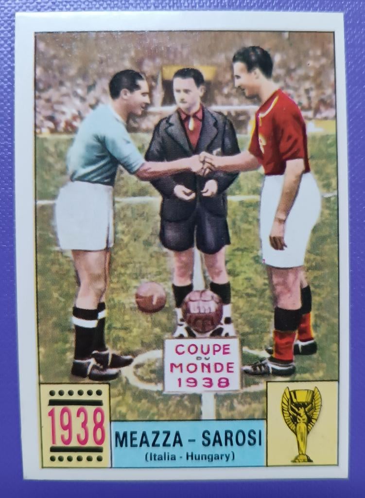 Carte Panini Coupe du monde foot 1970 Mexique MEAZZA SAROSI, Envoi