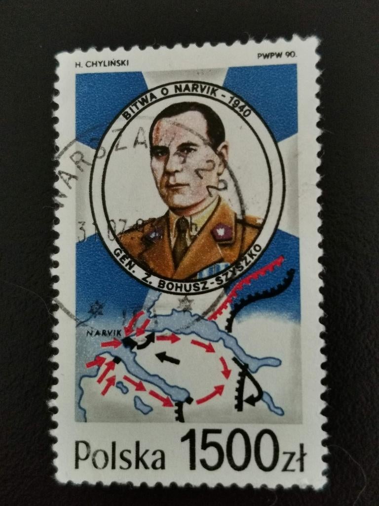 Polen 1990 - General Zygmunt Bohusz-Szyszko, Ophalen of Verzenden, Polen, Gestempeld