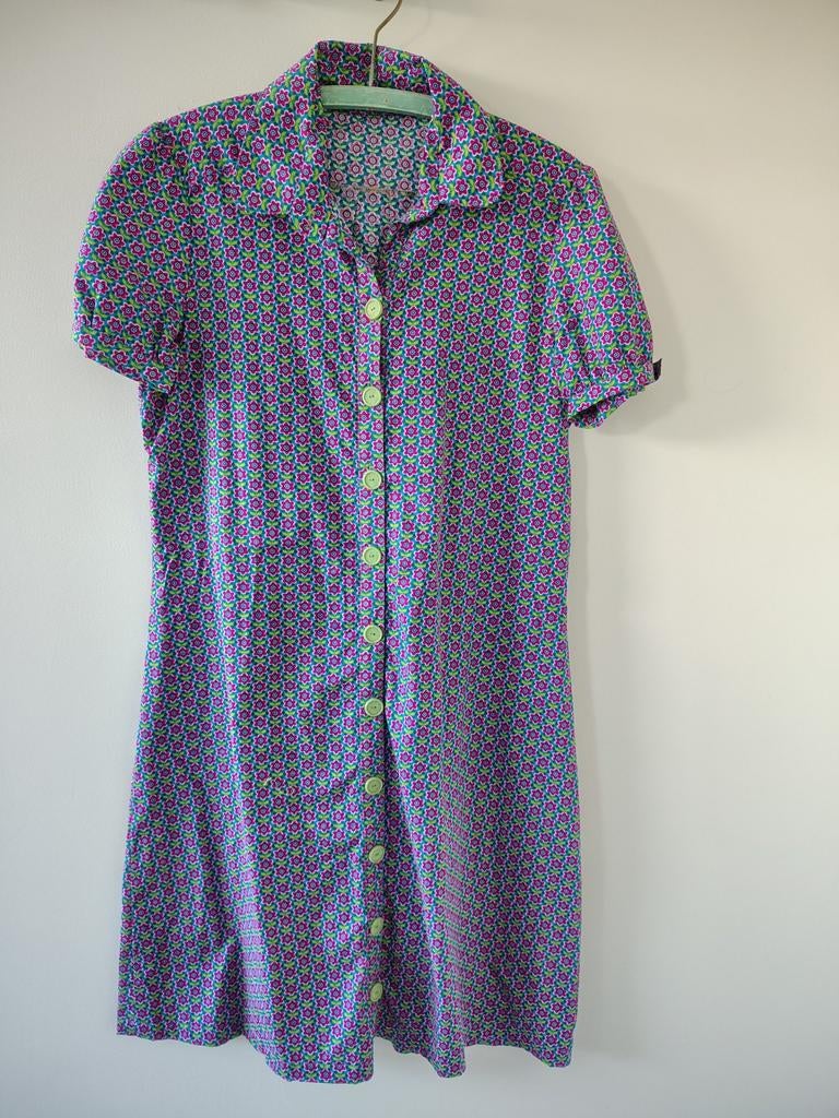 Retro print jurk, Kleding | Dames, Jurken, Ophalen of Verzenden, Zo goed als nieuw, Maat 42/44 (L)