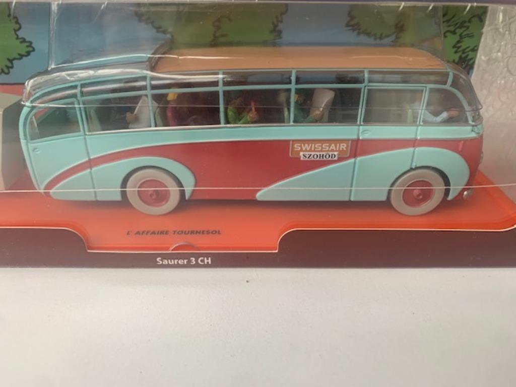 Kuifje - Tintin - Le bus de la Swissair - En voiture, Ophalen of Verzenden, Kuifje, Nieuw, Beeldje of Figuurtje