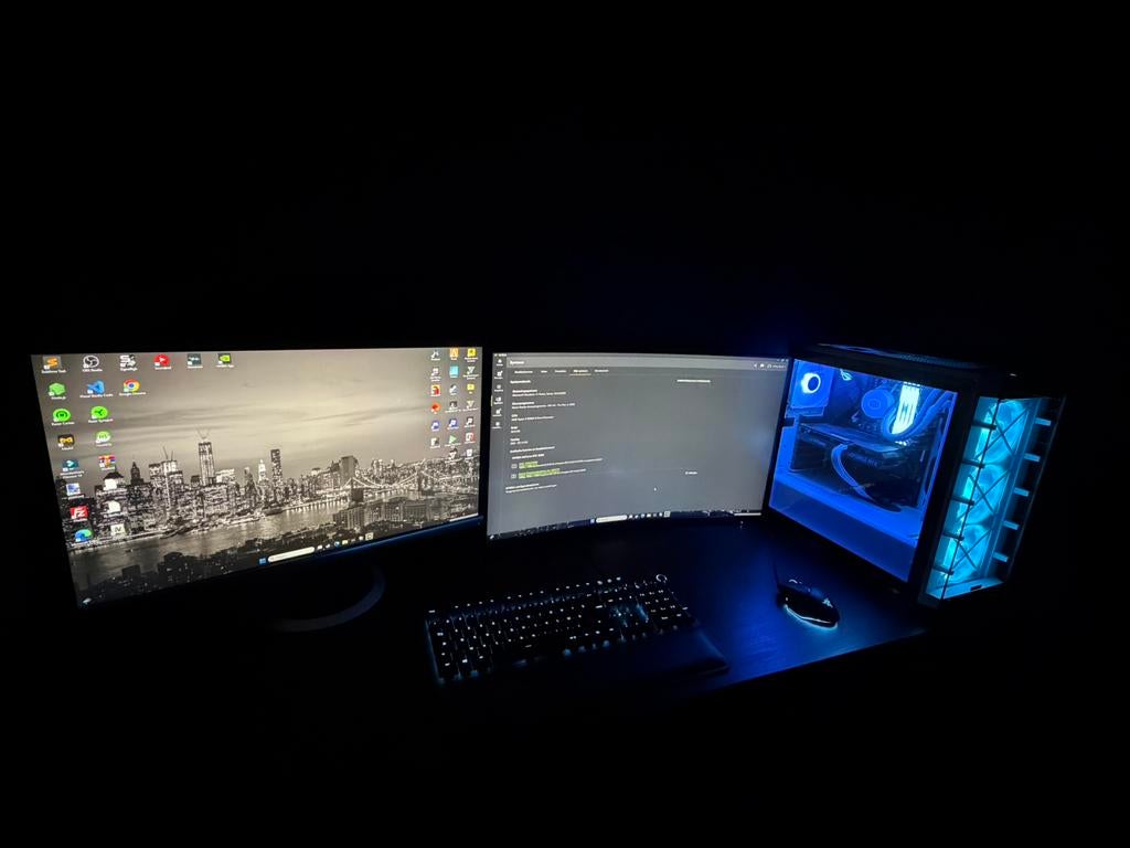 Complete Gaming Setup te koop – Custom PC + Monitor(en), Enlèvement, Utilisé