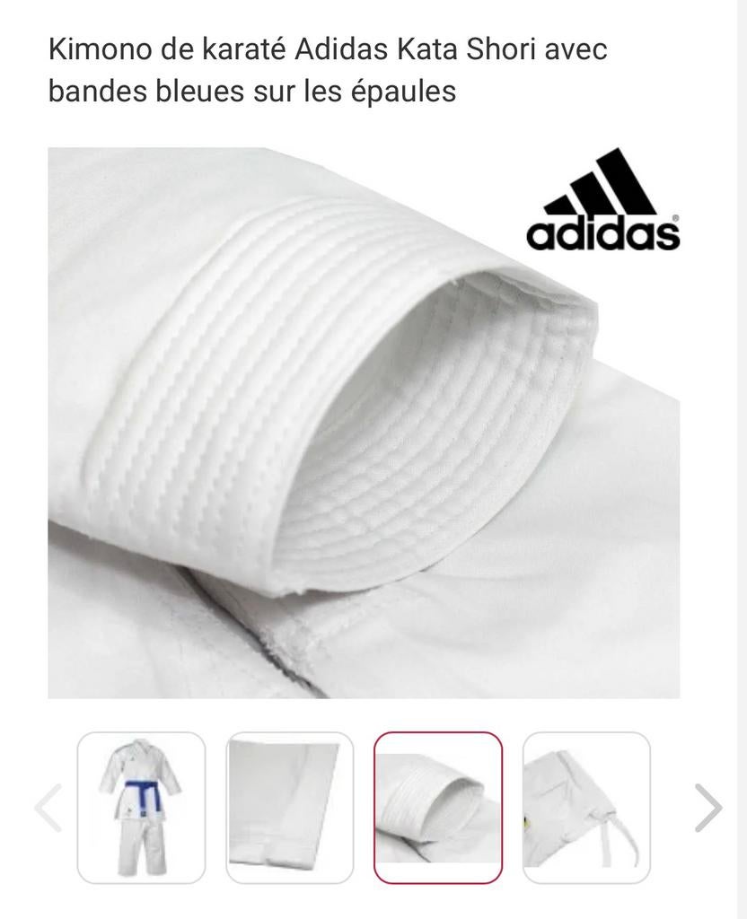 Kimono kata Adidas taille 175 cm jamais utilisé, Enlèvement, Neuf, Karaté