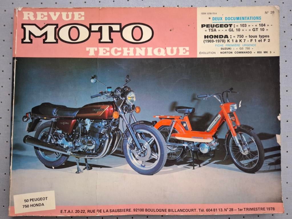 Honda CB 750 (K1 à K7 et F2) et Peugeot 103 104, Enlèvement, Honda