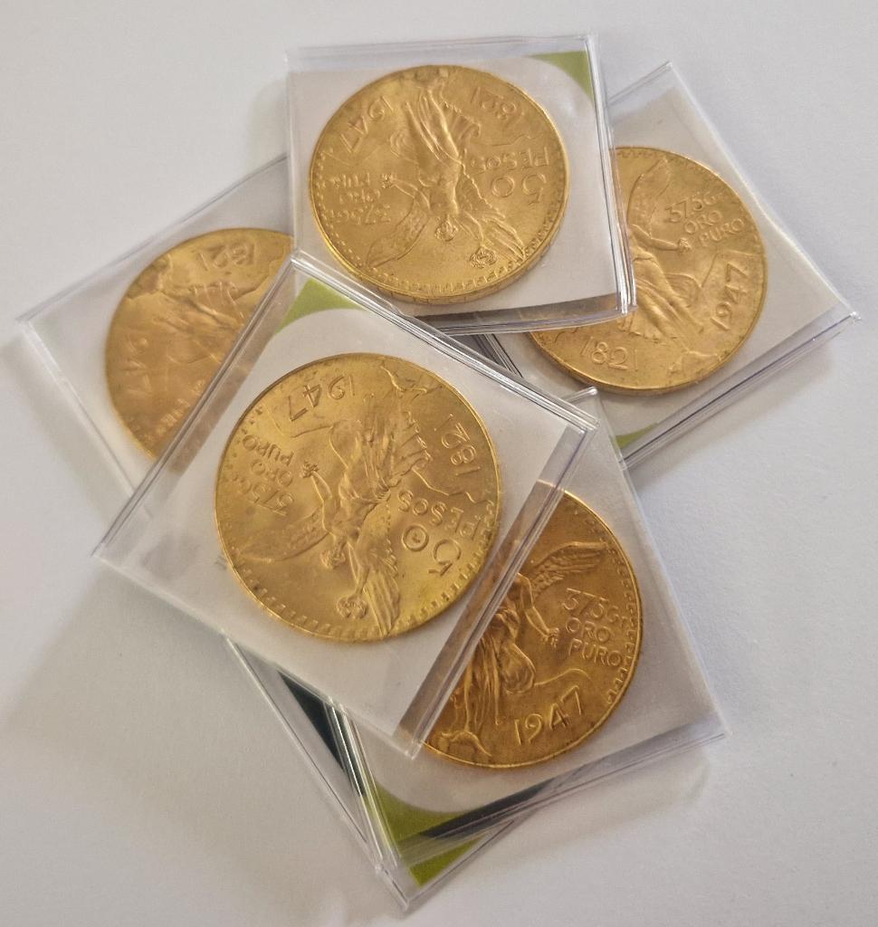 50 Mexicaanse Pesos Centenario gouden munt 🪙🪙🪙, Ophalen, Goud