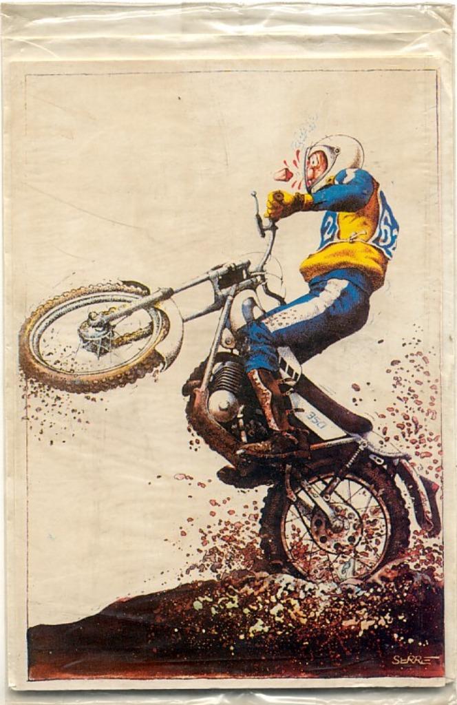 PRENTKAART VAN SERRE MOTOCROSS HUMOR NOG VERPAKT, Ophalen of Verzenden, 1980 tot heden, Ongelopen