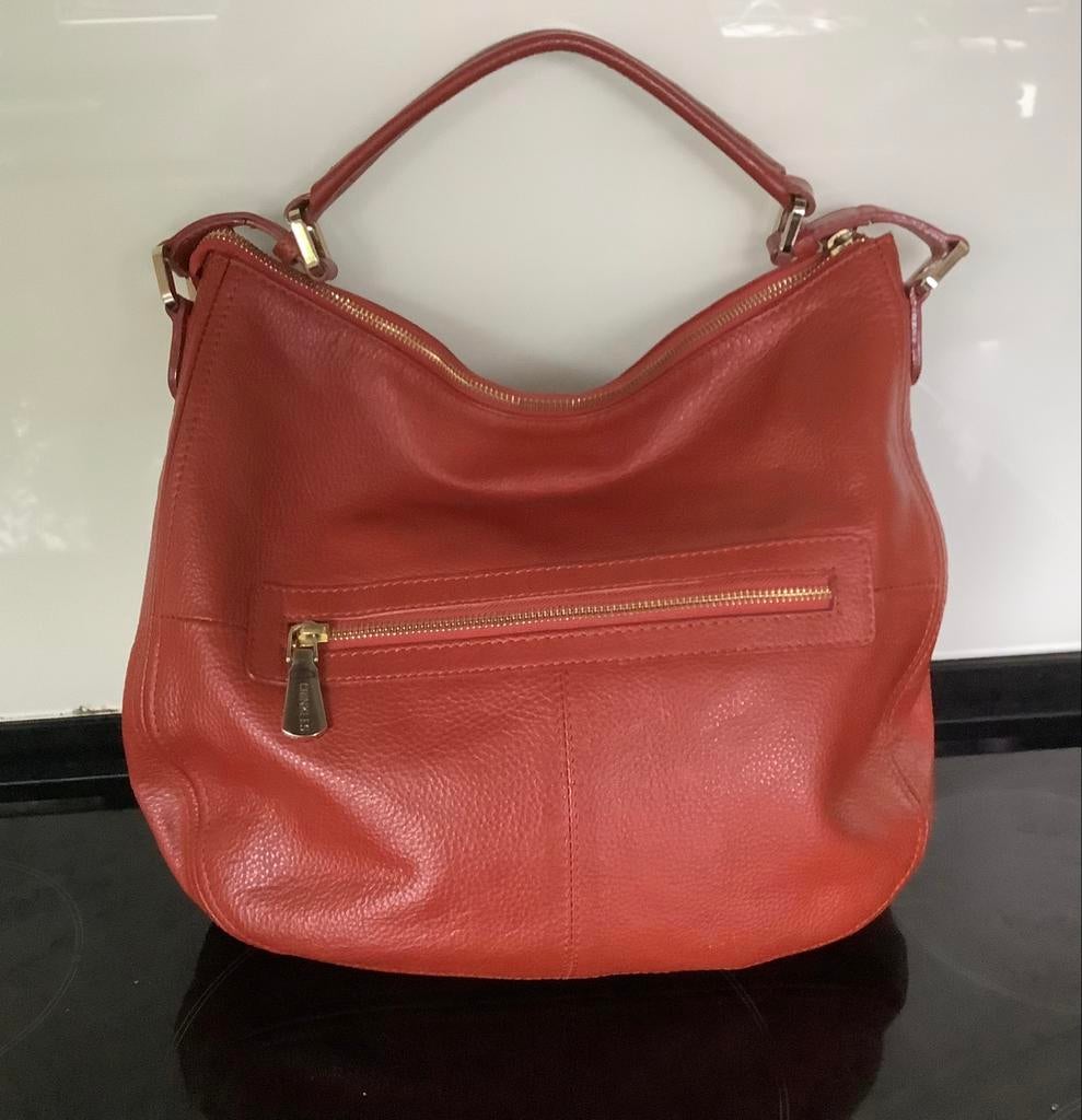 Mooie lederen schoudertas van Crinkles als nieuw, Handtassen en Accessoires, Ophalen of Verzenden, Zo goed als nieuw, Overige merken