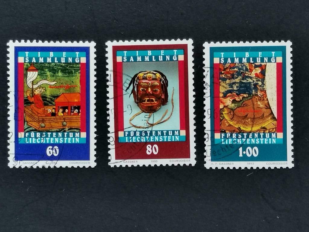 Liechtenstein 1993 - Tibetaanse kunst, Verzenden, Gestempeld