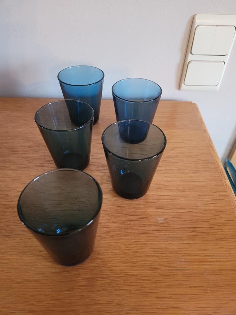 Lot de 5 verres à eau Vereco, Enlèvement, Comme neuf, Verre