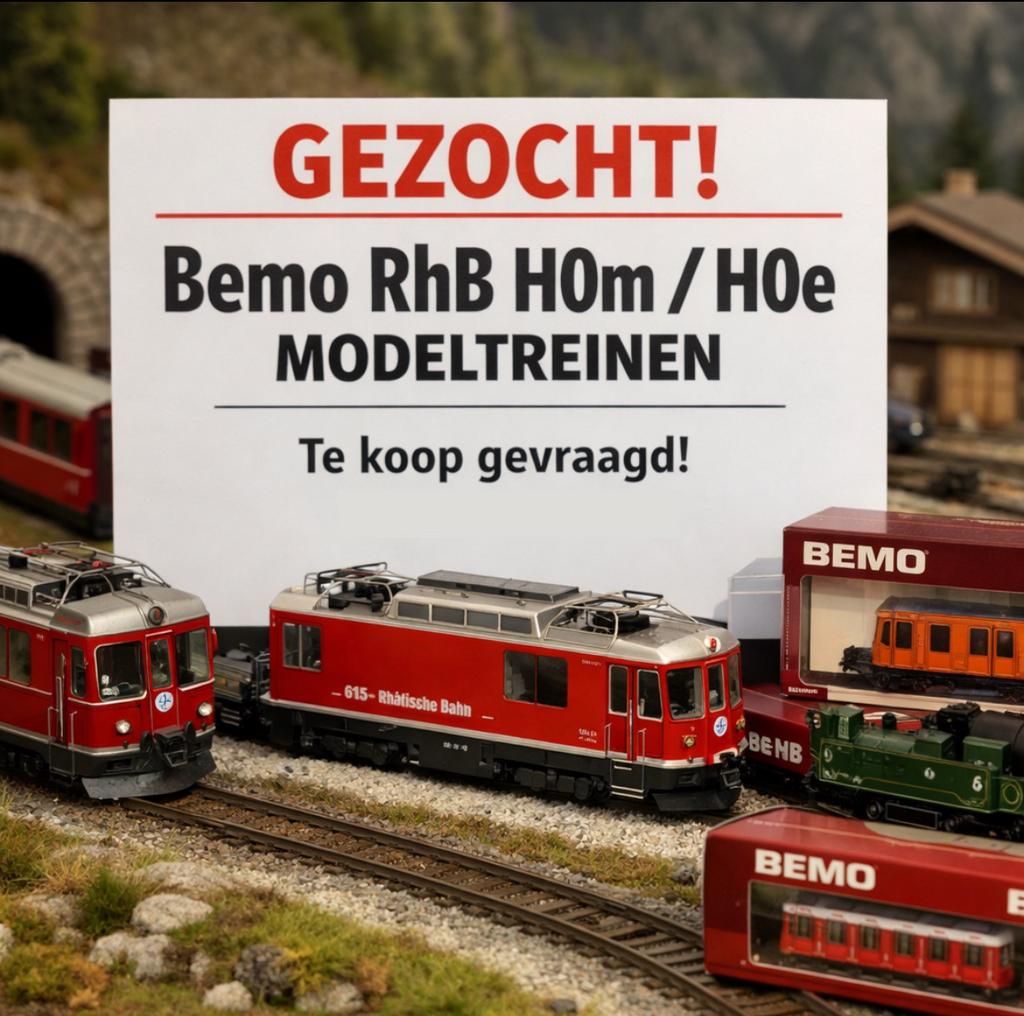 RECHERCHÉ : trains Bemo Rhb H0m/H0e et accessoires, Autres marques, Analogique, Enlèvement ou Envoi, Comme neuf