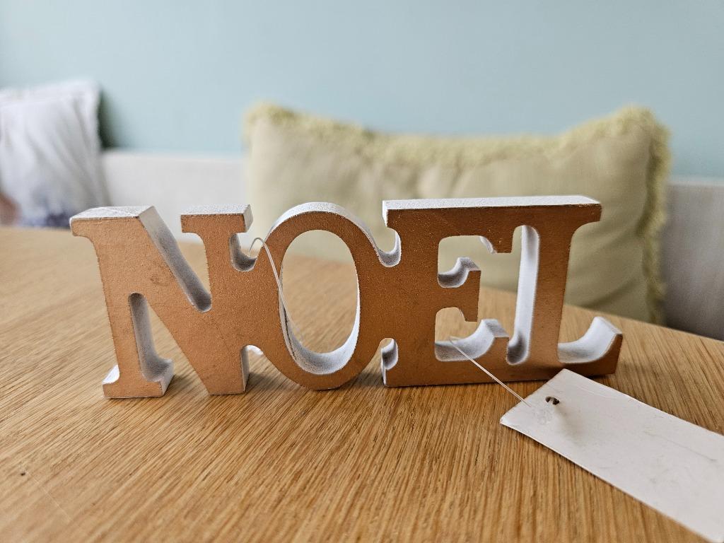 Décoration de Noël en bois avec accent doré (nouvelle), Divers, Enlèvement ou Envoi, Neuf