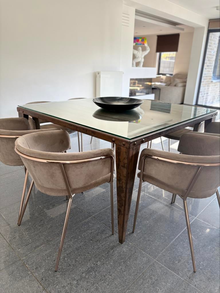 Magnifique table en verre, Maison & Meubles, Tables | Tables à manger, Enlèvement, Comme neuf, Verre