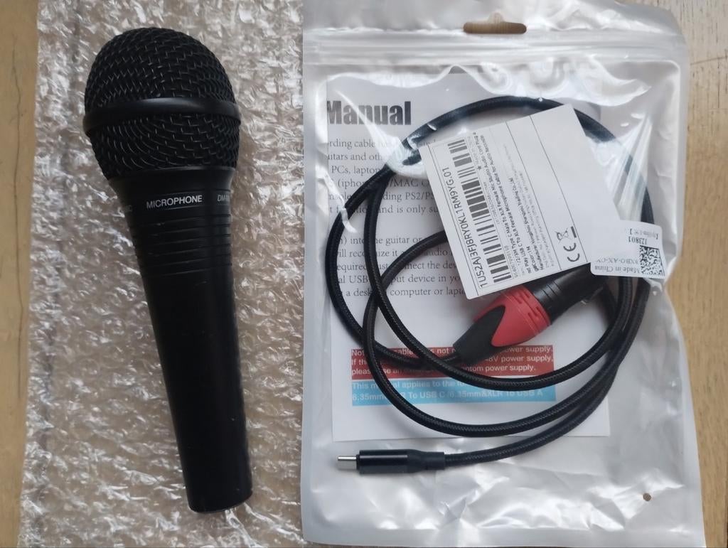 Tenlux DM-938 Dynamische Microfoon, Ophalen, Zo goed als nieuw, Zangmicrofoon