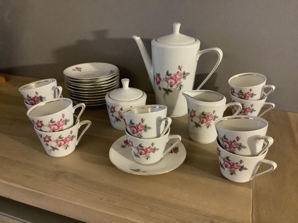 Service à café en porcelaine vintage made in Germany, Enlèvement ou Envoi