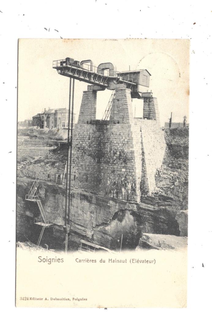 Soignies NA103: Carrières du Hainaut. Elévateur 1903, Envoi, Avant 1920, Affranchie, Hainaut