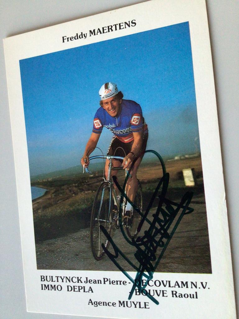 Wielerkaart freddy maertens signe, Verzenden, Zo goed als nieuw