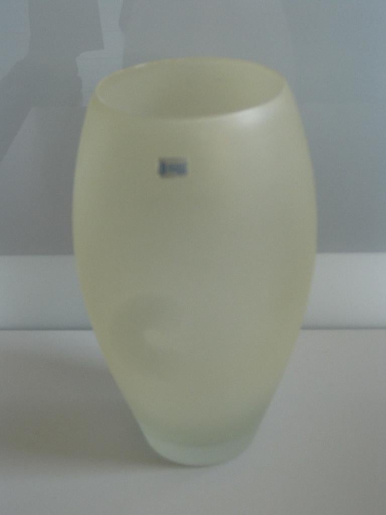 Vase en verre mat Schott Zwiesel couleur champagne 25,5 cm, Moins de 50 cm, Enlèvement ou Envoi, Autres couleurs, Verre