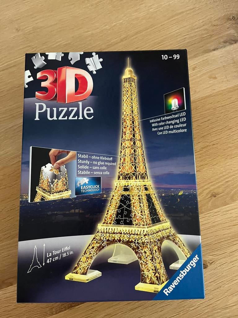 3D puzzel Ijfeltoren!, Ophalen of Verzenden, Minder dan 500 stukjes, Gebruikt, Rubik's of 3D-puzzel