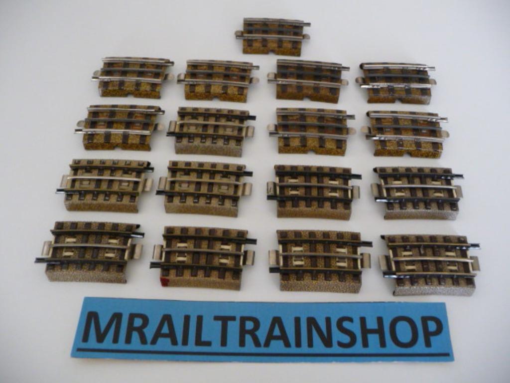 3600A1/4 MARKLIN HO - 17 x RAILS INCURVÉS (D2200539), Jg01618@telenet.be, Enlèvement ou Envoi, Marklin, Courant alternatif