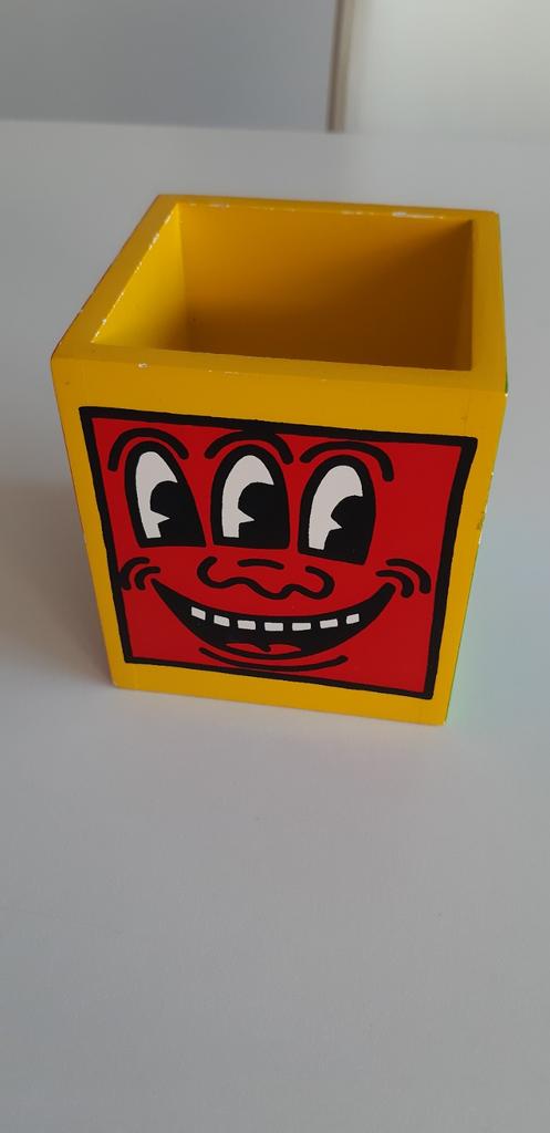 Houten box Keith Haring, merk Vilac, Antiek en Kunst, Kunst | Overige Kunst, Ophalen of Verzenden
