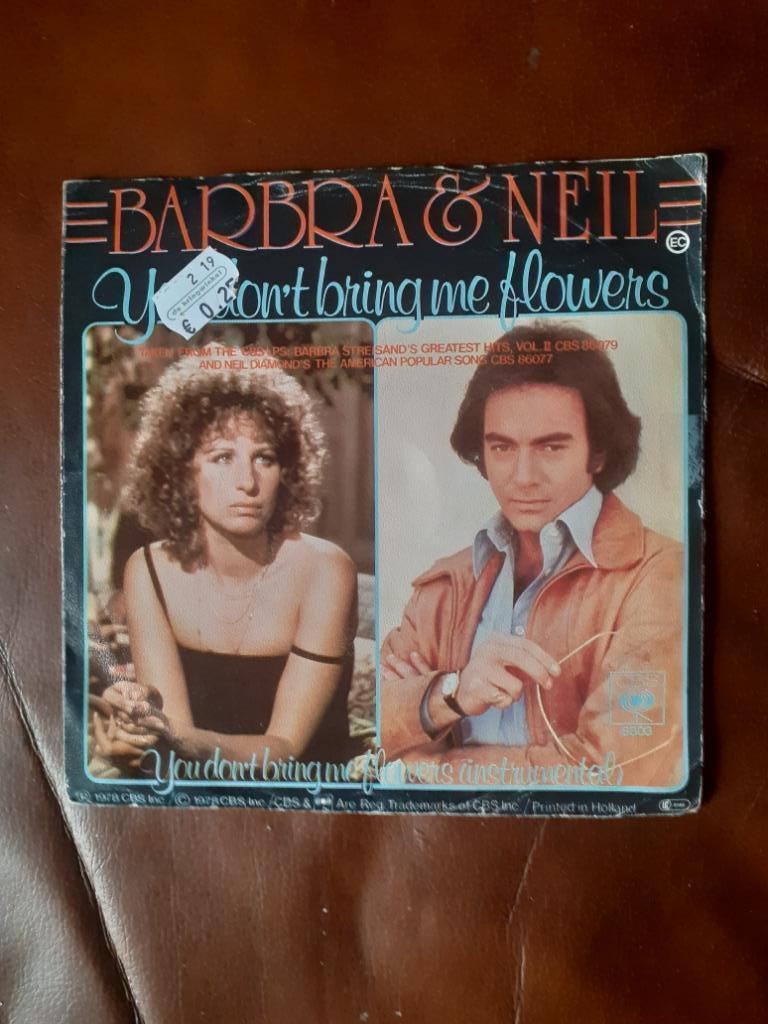 45T Barbra (Streisand) & Neil (Diamond) :  You don't bring m, Enlèvement ou Envoi
