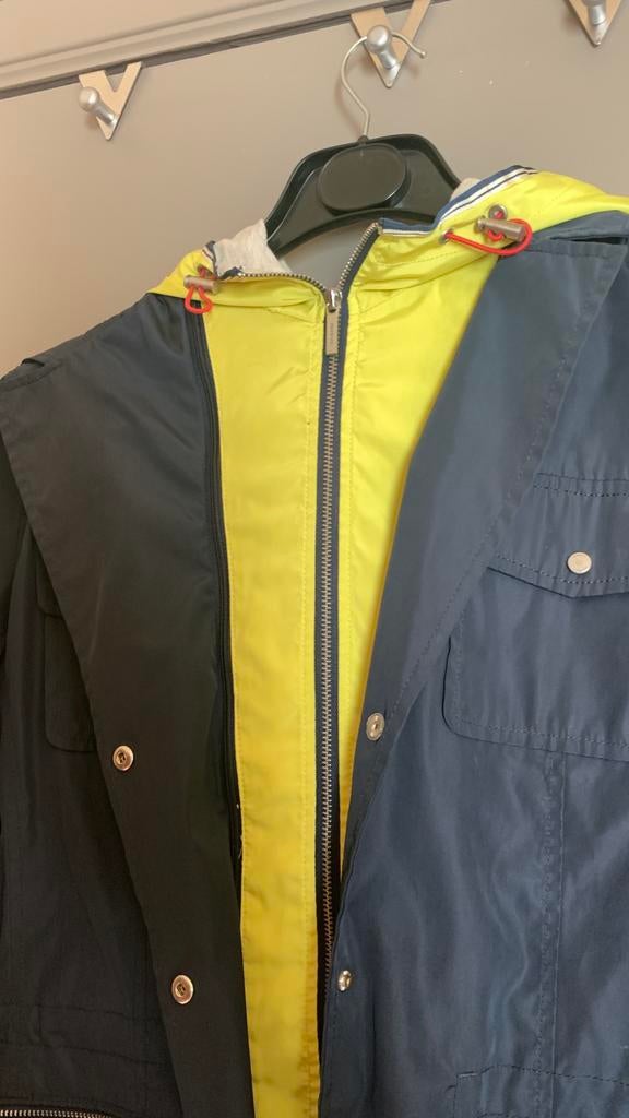 Tommy Hilfiger blauwe jas voor het tussenseizoen, maat L, Caravans en Kamperen, Regenkleding, Gebruikt, Dames, Ophalen of Verzenden
