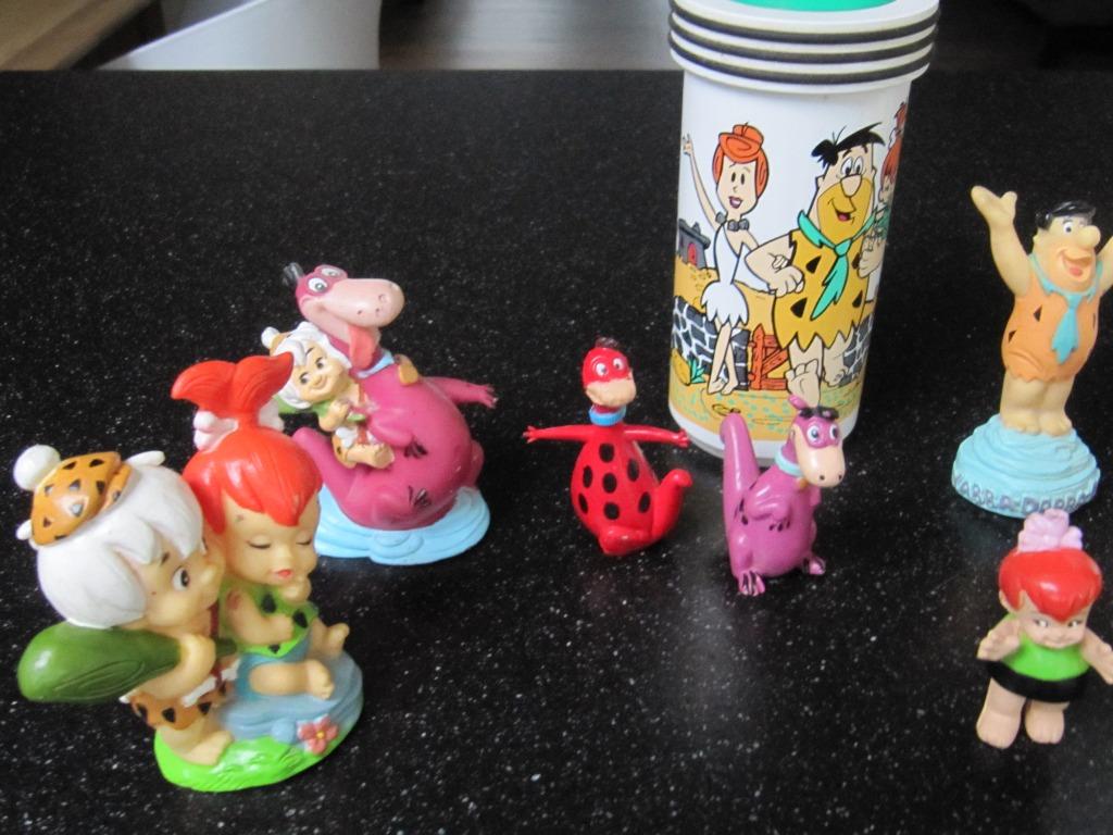 Flintstones : 13 figuurtjes / gadgets (zie 2 foto's), Ophalen of Verzenden, Gebruikt