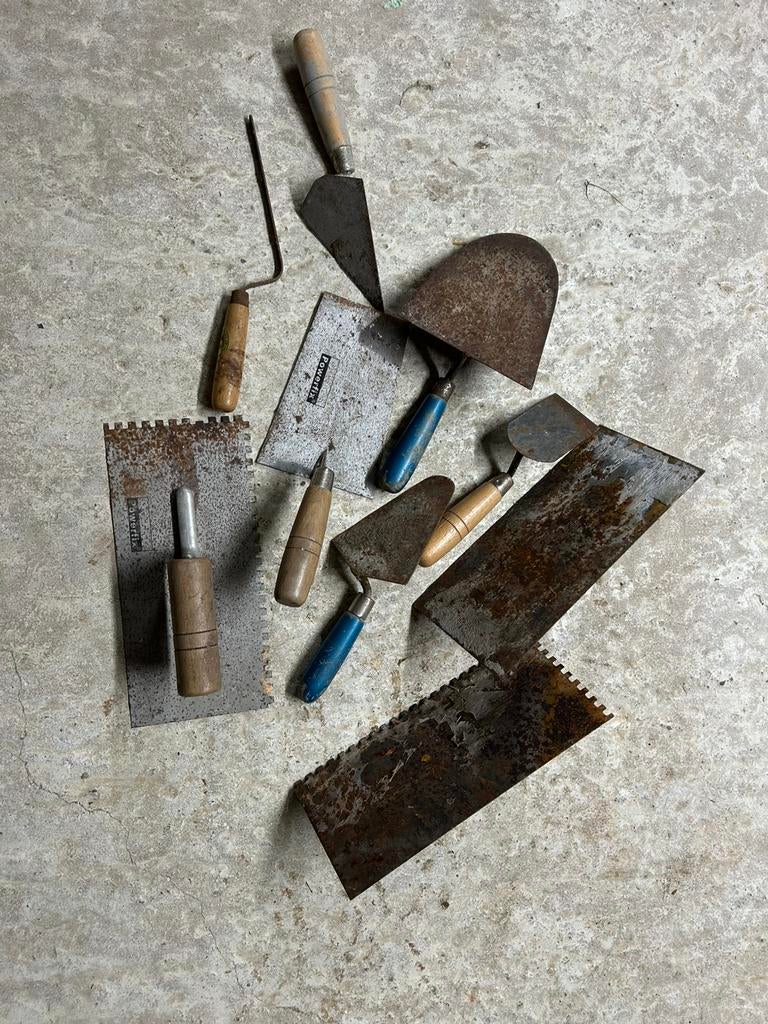 Diverse troffels en voegspijker, Doe-het-zelf en Bouw, Ophalen, Gebruikt