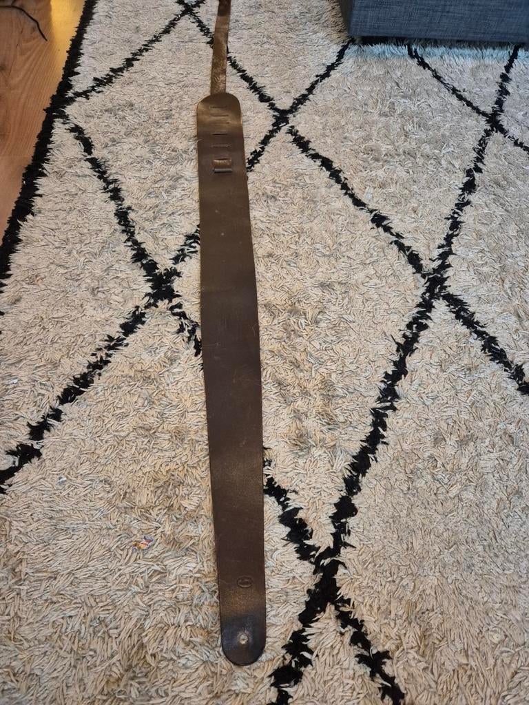 Liams vintage lederen guitar strap, Ophalen of Verzenden