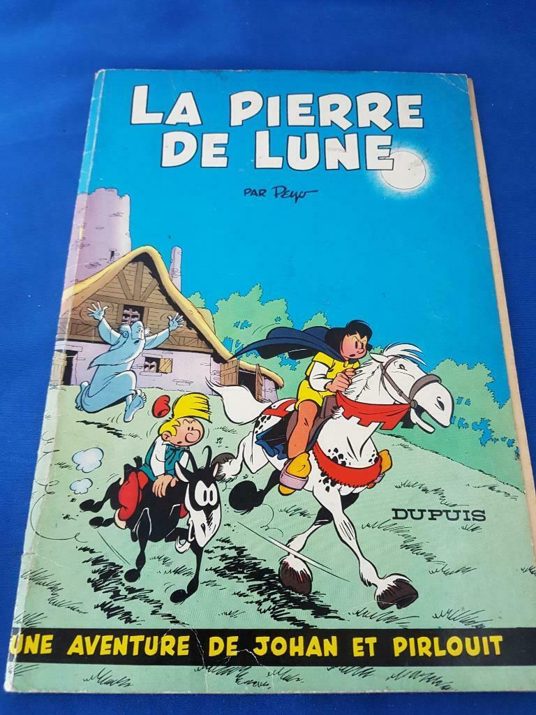 la pierre de lune johan et pirlouit 1962, Livres, Une BD, Enlèvement ou Envoi, Utilisé